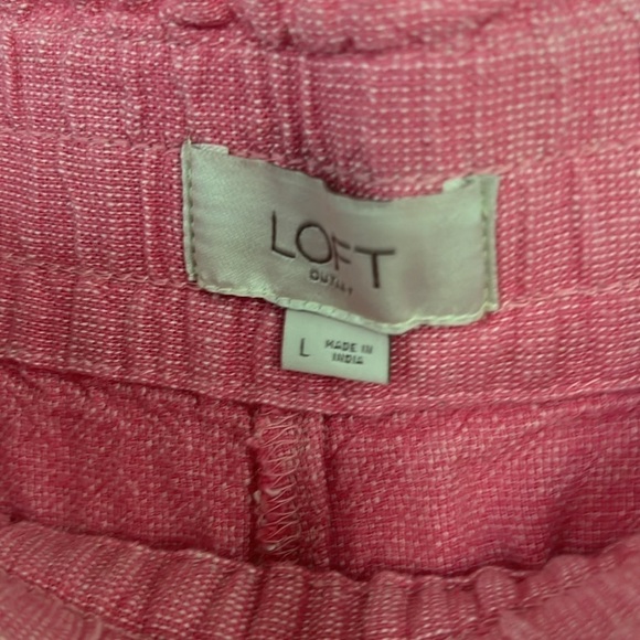 LOFT Linen blend Pull On Shorts Size Large - Picture 2 of 4